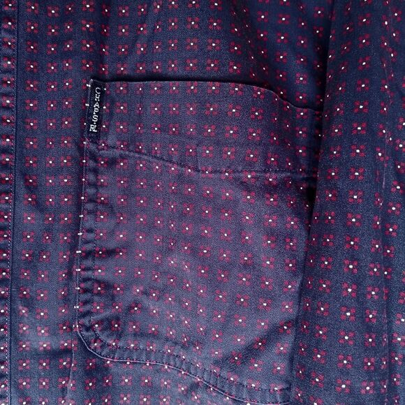 Chaps Ralph Lauren XL Navy Blue Logo Longsleeves Button Up Men's Shirt - Picture 6 of 9